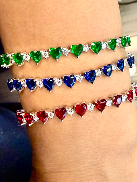 ZC Tennis Heart Bracelet