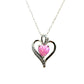 Lab Opal Heart Necklace