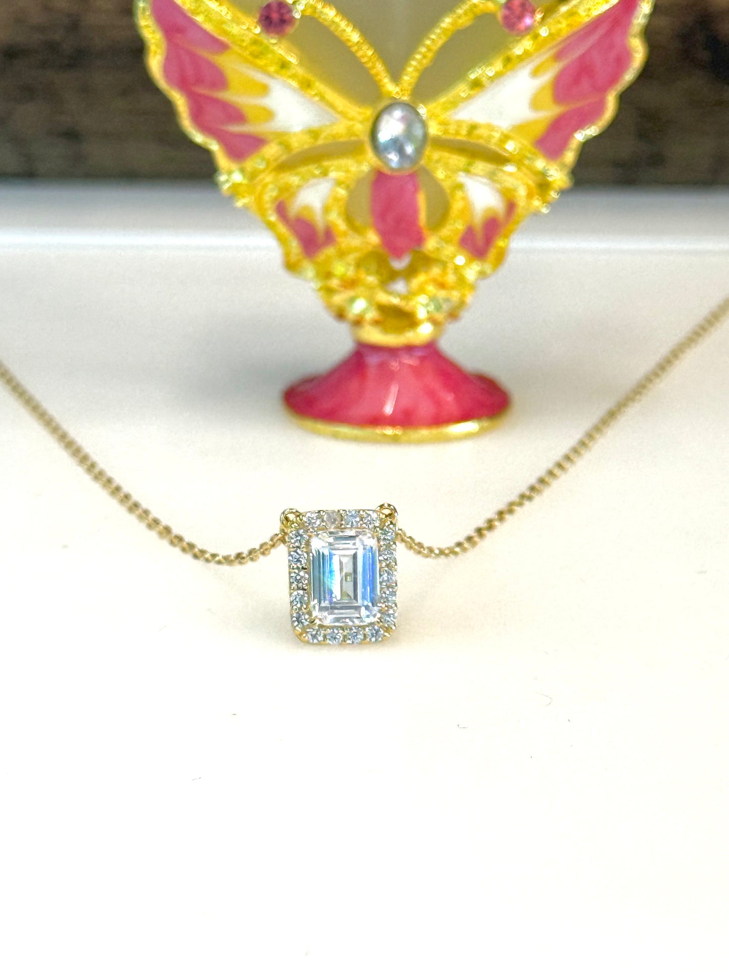 Emerald Cut Necklace